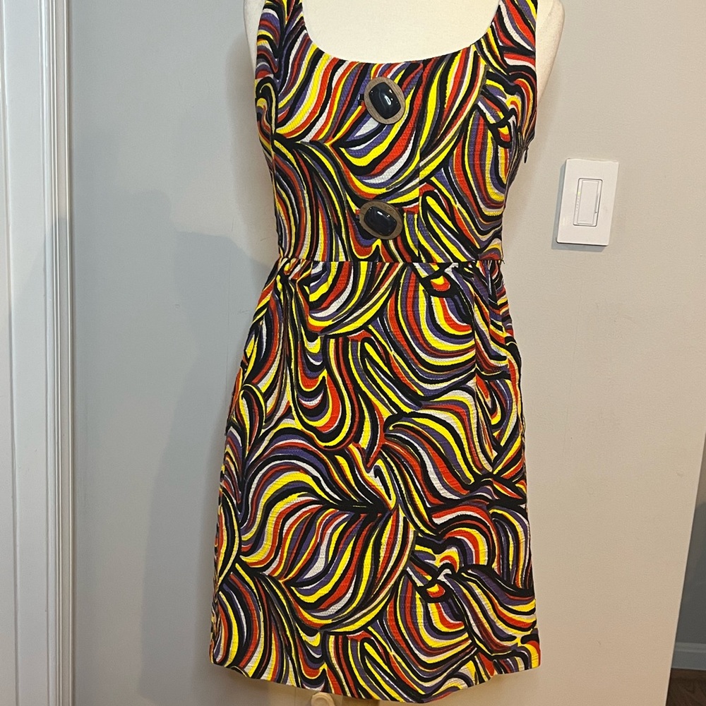 Beautiful vintage patterned Milly mini dress - Picture 3 of 7